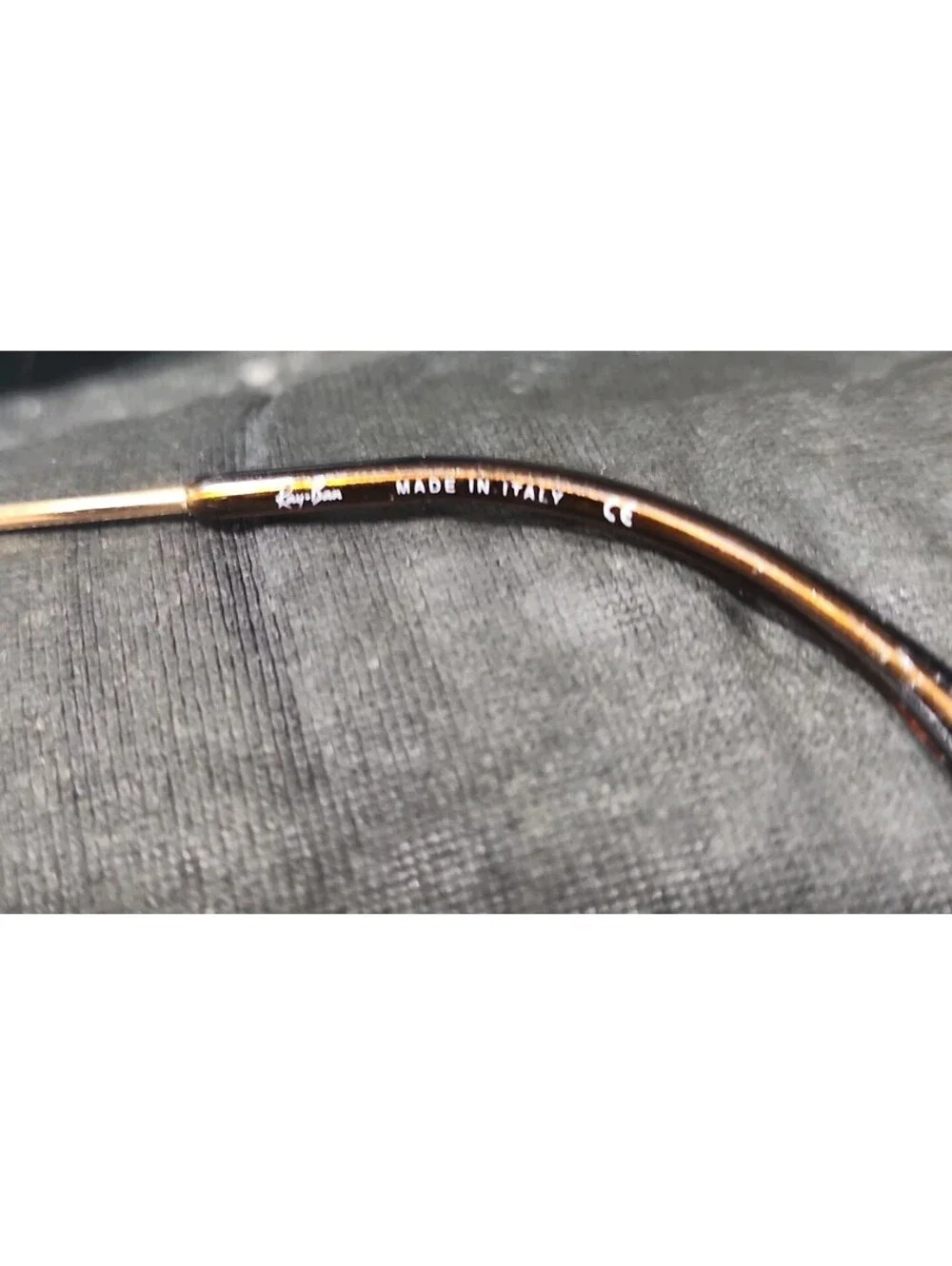 Ray Ban RB3155 001/73 NO Lenses Gold Metal Sunglasses Frame Only 57-16 Italy